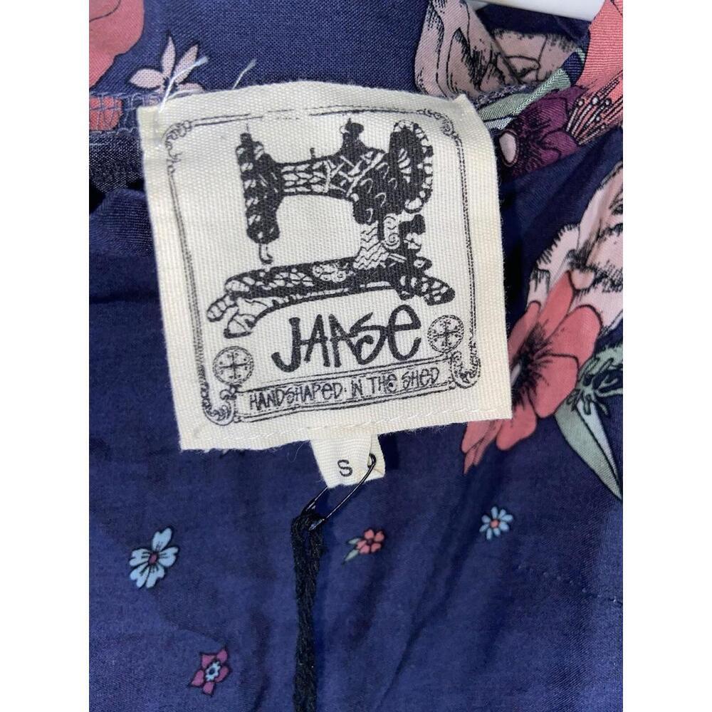 Jaase Dress Extra Small Blue Midi Floral Tiered Boho Floaty Flippy Sleeve NWT - Picture 5 of 8